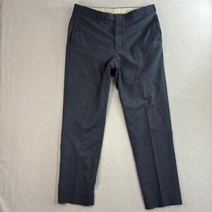Brooks Brothers Regent Wool Dress Pant Men 36x30 Gray Blue Trouser Business Work